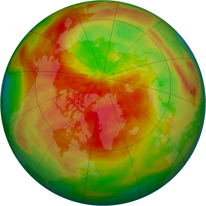 Arctic ozone map for 27 March 2003